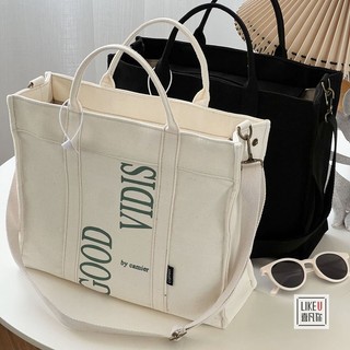 【Any 2 at $45.99】Original Design Japanese Letter Commuter Thickened Canvas Tote Bag Leisure Art Student Simple One Shoulder Handbag