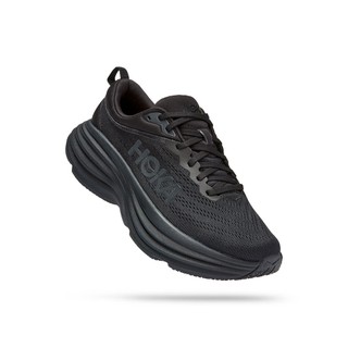 HOKA Women Bondi 8 Wide Running Shoes - Black / Black