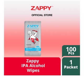 Zappy IPA Alcohol Wipes 1s x 100 Sheets