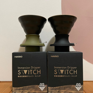 HARIO x Pottery Workshop Switch Old Rock Mud 02 Filter Cup Immersion Volcanic Black/Olive Green SSDR-200