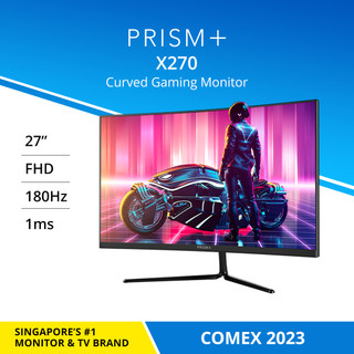 PRISM+ X270 27'' 180Hz 1ms 1500R Curved Gaming Monitor [1920 x 1080] FreeSync G-Sync Ready