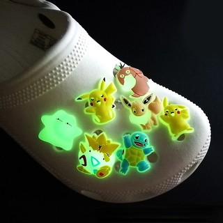 New luminous Pikachu crocs jibbitz crocs charm DIY jewelry Kids Women's Shoe Decoration accessories surprise gift