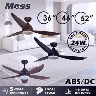 MOSS DC Motor Ceiling Fan Ceiling Fan With Light 3 Tone LED Light Kit And Ceiling Fan Remote