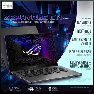 Asus ROG Zephyrus G14 GA402XV | Ryzen 9 7940HS | G14 GA402 | RX6700S | Ryzen 9 6900HS | 14.1" 144Hz WUXGA IPS | 2022 New