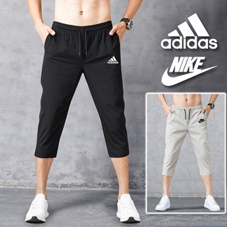 Men's Shorts Short Pants Men Ice Silk Quarter Pants 3 Pants Three Quarter Men Pants Quarter Jogger Quarter Pants Jogger Pants Three Quarter Pants