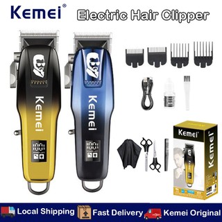 Kemei Hair Cutter Rechargeable Hair Trimmer Men 2000mAh Professional Barber Clipper Detailer Body Electric Shaver Machine
