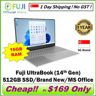 Brand New Fuji UltraBook Laptop / 16GB RAM / 512GB SSD / 14th Gen / 15.6 Inch  / Wins 11 / MS Office / Local Seller