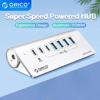 ORICO USB C Hub 10Gbps USB 3.2 Gen 2 Hub with 2 USB A Port 2 USB C Port Aliuminum USB Splitter with USB A Adapter Type C Power Supply Port for MacBook/ MacBook Pro