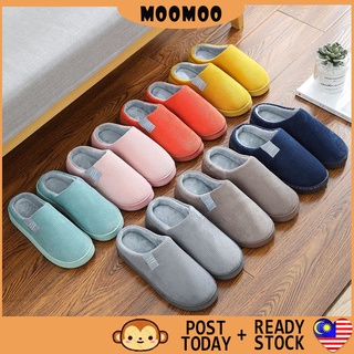 MOOMOO Comfortable Bedroom Slippers Indoor Home Slippers Cute Fluffy Slippers Anti-Slip Slippers Plush