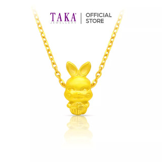 TAKA Jewellery 999 Pure Gold Rabbit Pendant with 9K Gold Chain