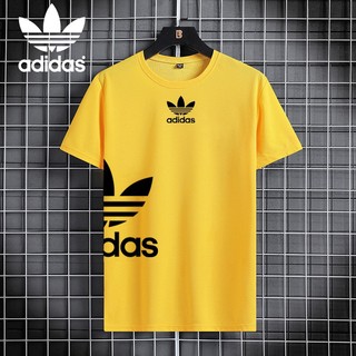 [Ready Stock] adldas.T Quick-Drying New Style Summer Boy T-Shirt Unique Handsome Trendy Short-Sleeved Student Simple Round Neck