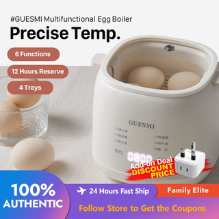 GUESMI Multifunctional Egg Cook (4 Trays) Egg Boiler Egg Steamer Make Egg Custard and Yogurt LG-901
