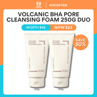(9.9 Special: Buy 1 Get 1 Free) INNISFREE Volcanic BHA Pore Cleansing Foam 250g Duo