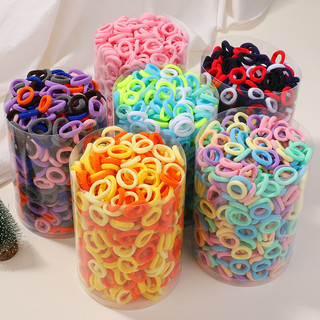 300PCS Kids Girls Sweet Colorful Nylon Elastic Hair Bands Rubber Bands Scrunchie Ponytail Hold Small Hair Tie Hair Accessories
