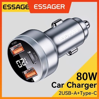 Essager 80W Car Charger USB Type C PD Fast Charging Phone Quick Charge for iP 14 13 Samsung