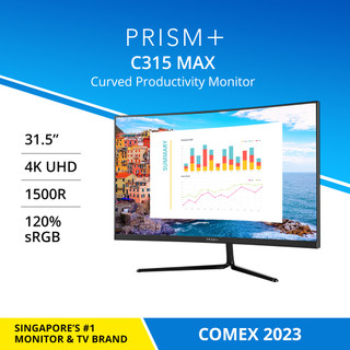 PRISM+ C315 MAX 31.5 UHD 4K [3840 x 2160] 120% sRGB 1500R Curved FreeSync G-Sync Ready Gaming Monitor