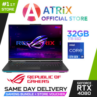 【Same Day Delivery】ROG Strix SCAR 18 G834JZ-N6039W | 18" QHD+ | i9-13980HX | RTX 4080 | 32GB RAM | 1TB SSD | Win11 | 2Y