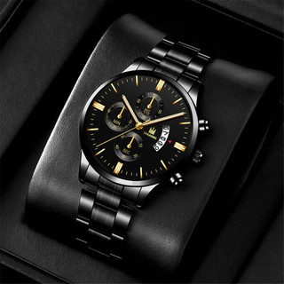 1 Men's Fashion Trend All-Match Steel Band Calendar Business Watch