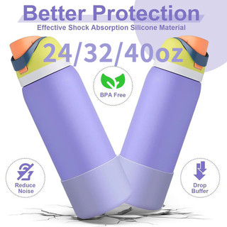 Owala 32oz Silicone Boot Cup Protector Durable BPA Free Fits Owala FreeSip Twist 24oz/32oz/40oz