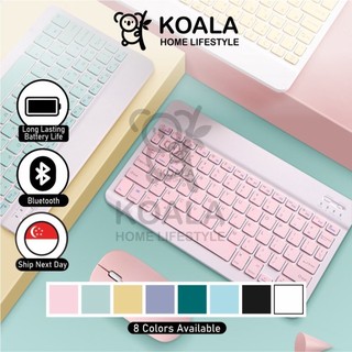 ??? Koala Home Wireless Bluetooth mute Keyboard  Mouse Set  Set Rechargeable Compatible with Phone/Tablet/iPad