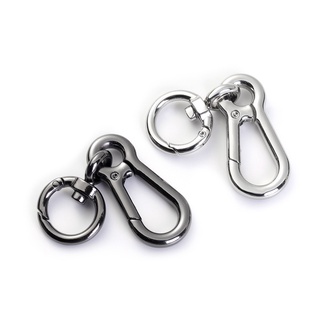 1Pc Ring Keychain Zinc Alloy Keychain with Snap Hook Quick Release Key Carabiner Clip Keyring