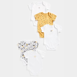 Mothercare Baby Unisex Weather Short Sleeve Bodysuit - 5 Pack