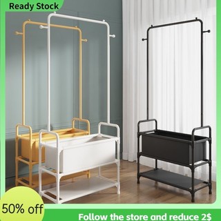 【Free Shipping】Clothes Drying Rack Clothes Hanger Floor Clothes Storage Rack Home Bedroom Dormitory Clothes Organizer Storage Shelf
