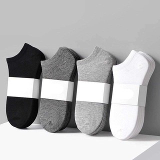 3 Pairs Women Socks Breathable Sports Socks Solid Color Boat Socks Comfortable Cotton Ankle Socks White Black