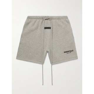 Authentic Fear of God Essentials Felt Logo Sweatshorts Dark Oatmeal