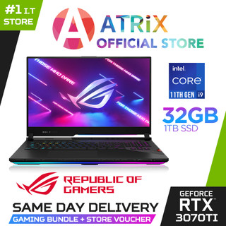 【Same Day Delivery】ROG SCAR 17 G733ZW-LL155W | 17.3 WQHD | RTX3070Ti | Intel i9-12900H | 32GB RAM | 1TB SSD