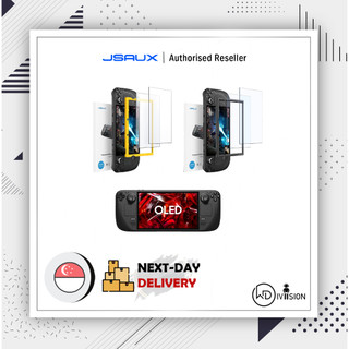 [2-Pack] Official JSAUX Clear / Anti-Glare Screen Protector Tempered Glass 9H for Valve Steam Deck OLED with Toolkits