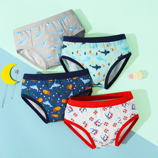4 Pcs Soft Cotton Kids Boy Underwear Baby Panties Printed Design Children Boys Briefs
