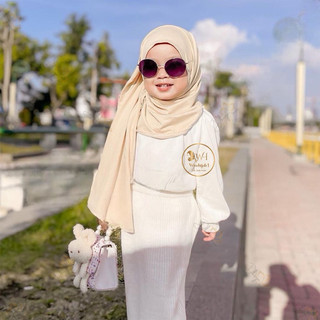 Instant Pashmina Hijab Buttons ank 2-7 Years/Hijab Pashmina Buttons Kids Jersey Premium