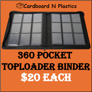 TCG Toploader Zipper Binder | 360 Pocket | Album | Binder For Top Loaders