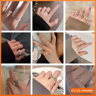 S925 Silver Korean Diamond Opening Adjustable Rings for Women Fashion Luxury Index Finger Ring Jewelry Gift