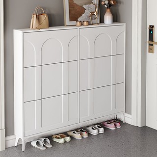 Shoe Cabinet Italian Ultra-thin 17/24cm Deep Shoe Rack Small Household Shoe Storage Shoe Box (BI)