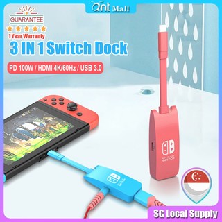 SG STOCK Portable Switch TV Dock for Nintendo Switch/Oled NS Docking Station USB C to 4K 60Hz HDMI
