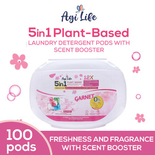[AgiLife] 100 pods - 5in1 Plant-Based Laundry Capsule With Scent Booster/ Cherry Blossom Scent