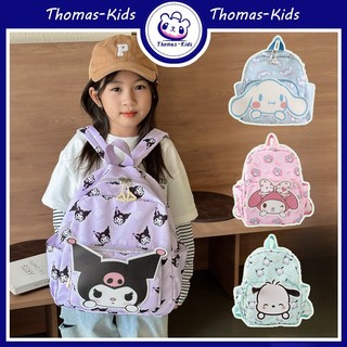 [THOMAS KIDS] Girls Backpacks Large Capacity Waterproof Schoolbag Cartoon Kuromi Shoulder Bag