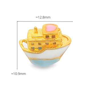 Top Cash Jewellery 916 Gold Coloured Ship Charm