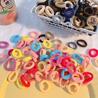 100pcs Safe Kid's Girls Hair Ties Seamless Headbands Elastic Hair Bands Baby Hair Accessories