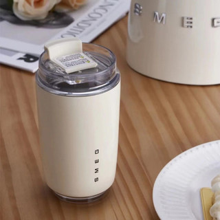 HM Original SMEG 320ML portable milk white cold and hot coffee cup stainless steel insulated cup leak-proof car cups