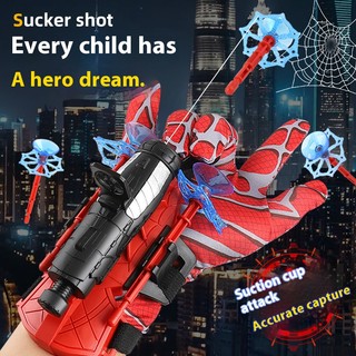 Spiderman Launcher Spider Gloves Toys Role-Playing Children Shooting Toys Spiderman Gloves Wrist Launcher Accessories Gifts for Children