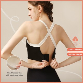 Sports Bra High Support Fixed Padding With Adjustable Back Buckle SG Stock