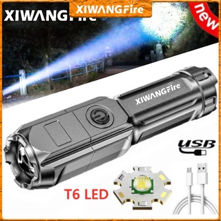 XIWANGFIRE Flashlight Super Bright Torch Light Waterproof Zoomable Outdoor Rechargeable Lights