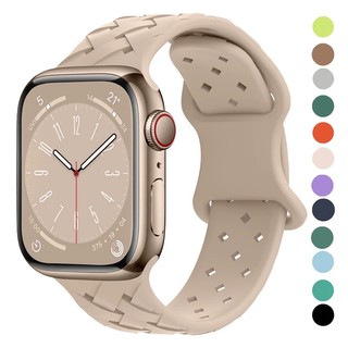 Silicone Strap Sport Breathable Bracelet compatible for Apple Watch Ultra 2 49mm 44mm 40mm 45Mm 41mm 38mm 42mm IWatch Series 9 8 7 6 5 3 se 4
