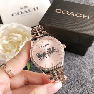 Women Delancey Quartz Watches Big Carriage Luxury Stainless Steel Wristwatches