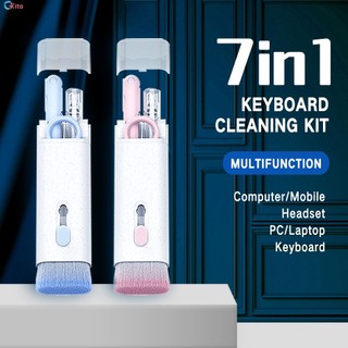 Computer keyboard clean, keyboard clean kit, makeup brush set, computer keyboard cleaner, 7-in-1 for headset keyboard cleaning equipment.