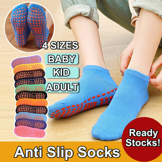 Anti Slip Socks, Non Slip Socks for Kids to Adults, Yoga Sports Cotton Socks