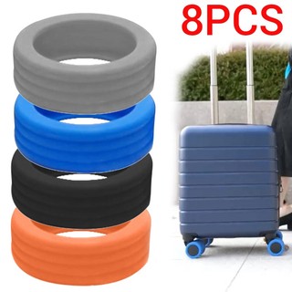 8Pcs Luggage Wheel Protector Cover Silicone For Most Luggage Reduce Noise Travel Suitcase Accessories